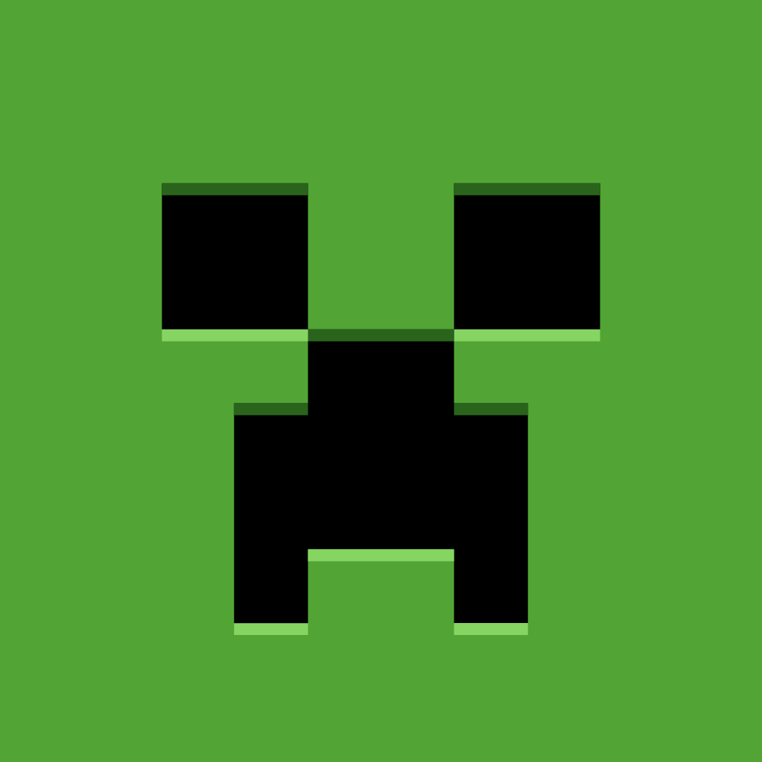 Logotipo simplificado del videojuego Minecraft